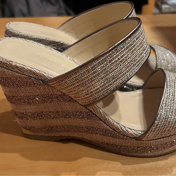 Authentic Jimmy Choo wedge slides - Picture 2 of 8